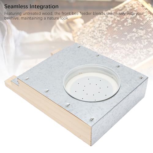 Beehive Entrance Feeders, 6.57 X 4.41 X 1.38in Wooden Bee Watering Station, Front Entrance Bee Feeder for Beekeeper Feeding Water Sugar Syrup