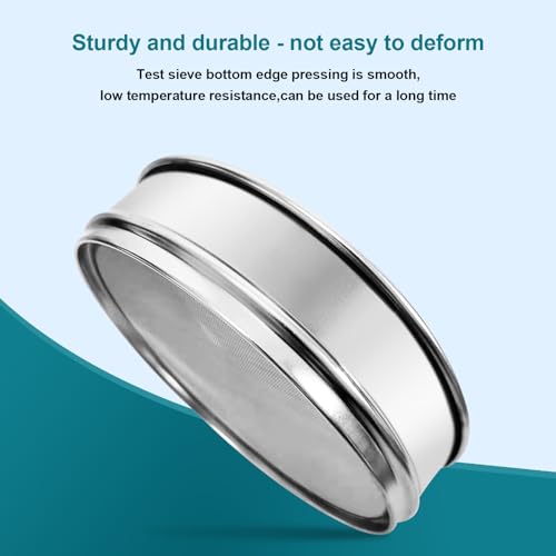 304 Stainless Steel Mesh Lab Sieve, 24 Mesh(0.8mm) Aperture Test Sieve, 7.9Inch(20cm) Diameter Economy Standard Analysis Sample Test Sieves for Industrial Laboratory Homes - size: 24Mesh(0.8mm)/Ф7.9in