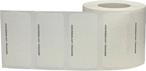 Dissolvable Blank Shelf Life Labels for Food Rotation Prep 1 x 2 Inch 500 Adhesive Stickers