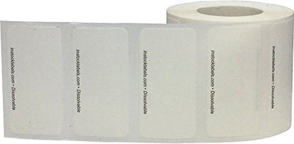 Dissolvable Blank Shelf Life Labels for Food Rotation Prep 1 x 2 Inch 500 Adhesive Stickers