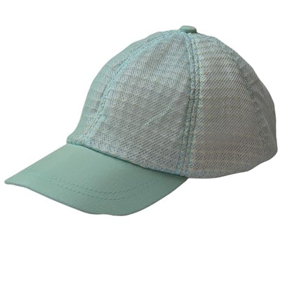 Three Layer Ventilated Beekeeping Veil in Round (3-Layer Hat, Aqua P-Cap) - color: Aqua P-CAP