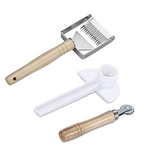 Flexzion Bee Keeping Starter Kit - 10 Piece Beekeeping Tools & Bee Keeping Supplies-All Set with Smoker, Frame Holder, Gloves, Bee Brush, Scraper, Fork, Queen Clip Cage, Marking Tube, Feeder & Frame