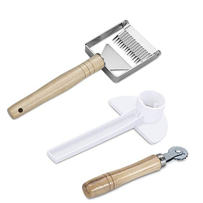 Flexzion Bee Keeping Starter Kit - 10 Piece Beekeeping Tools & Bee Keeping Supplies-All Set with Smoker, Frame Holder, Gloves, Bee Brush, Scraper, Fork, Queen Clip Cage, Marking Tube, Feeder & Frame