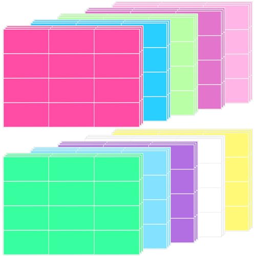 360 PCS 4 x 2 Inch Large Moving Labels Stickers for Box, Removable Waterproof Packing Labels for Storage Bins, Blank Color Coded Labels Stickers for Jars, Freezer Food, Home Moving Supplies