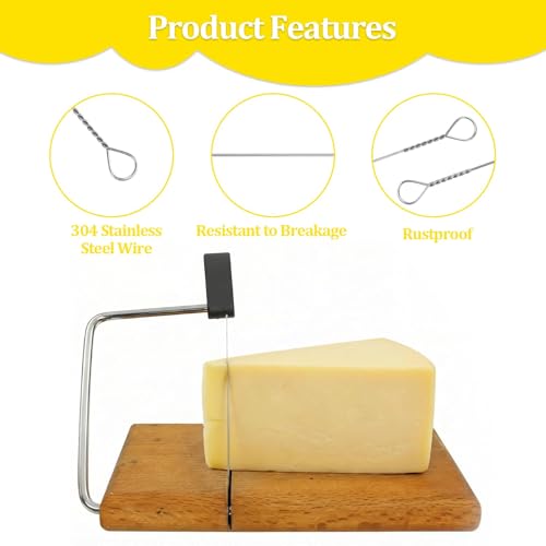 Cheese Slicer Wire Replacement,6 PCS Replacement Cheese Slicing Board Wire, Marble Cheese Slicing Board Wire,5.7-Inch Cheese Slicer Wire - style: 6 PCS