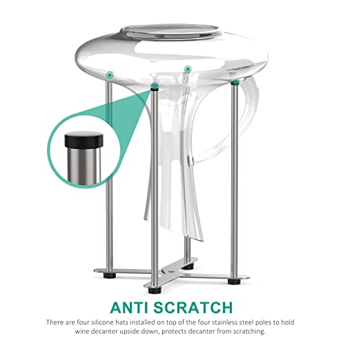 Plastic Bag & Bottle Drying Rack, Multifunctional Wine Decanter Holder, Collapsible Countertop Stand - size: Small