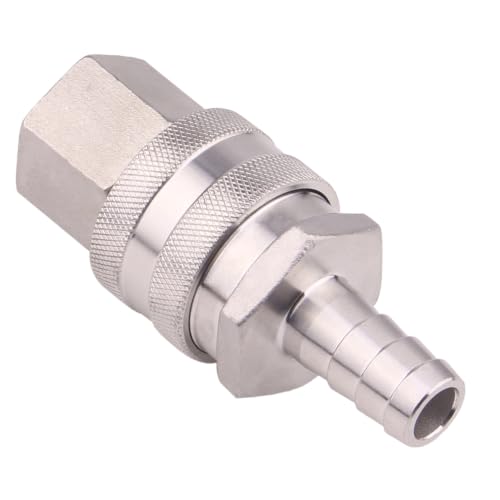 DERNORD Stainless Steel Quick Disconnect Set - Beer Brewing Connector Kit (Barb Female/FPT Male(Pack of 2)) - size: Barb Female/FPT Male