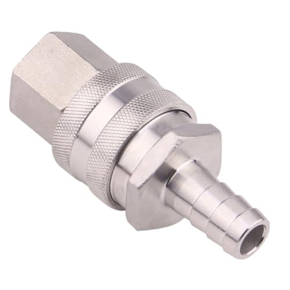 DERNORD Stainless Steel Quick Disconnect Set - Beer Brewing Connector Kit (Barb Female/FPT Male(Pack of 2)) - size: Barb Female/FPT Male