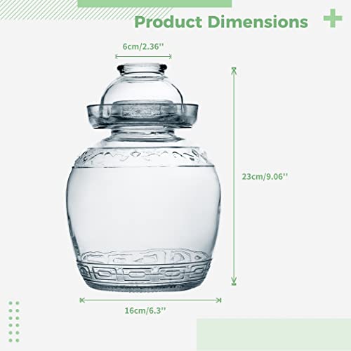 1.5L/2.5L/4.5L Glass Fermenting Jar, Large Capacity Sealed Pickle Jar, (B 2.5L/88oz) - color: B 2.5L/88oz