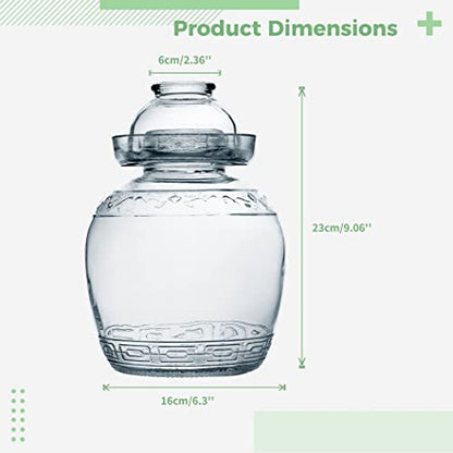 1.5L/2.5L/4.5L Glass Fermenting Jar, Large Capacity Sealed Pickle Jar, (B 2.5L/88oz) - color: B 2.5L/88oz