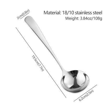 Small Ladle for Serving, 7.8 Inch 18/10 Stainless Steel Mini Gravy Ladle for Soup, Sauce and Gravy, Sturdy and Anti-corrosion, Dishwasher Safe