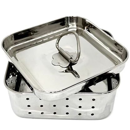 stainless steel tofu press & paneer maker, Cheese Maker mould Press Kit with Lid (Medium-580ml(19.610z)) - size: Medium-580ml(19.610z)