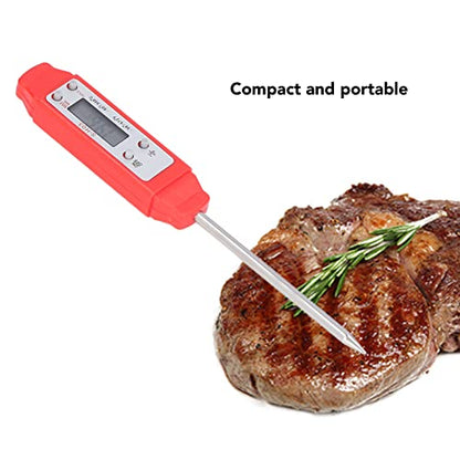Digital Food Thermometer, Digital Food Thermometer Automatic Calibration Pen High Accuracy Electronic Pocket Thermometer Yellow for Home Use, Multifunctional Accessory (Red) - color: Red