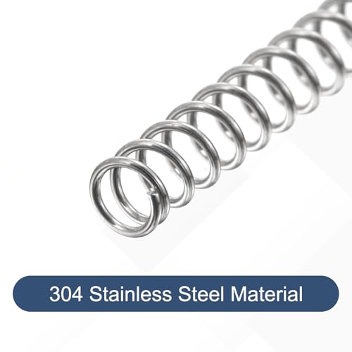 uxcell 50Pcs 304 Stainless Steel Compression Springs, 0.3mm x 3mm x 25mm Small & Tiny Pen Spring for Home Repair & DIY, Workshop & Industrial Use, (Silver Tone) - size: 3mmx25mm
