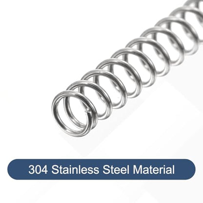 uxcell 50Pcs 304 Stainless Steel Compression Springs, 0.3mm x 3mm x 50mm Small & Tiny Pen Spring for Home Repair & DIY, Workshop & Industrial Use, (Silver Tone) - size: 3mmx50mm