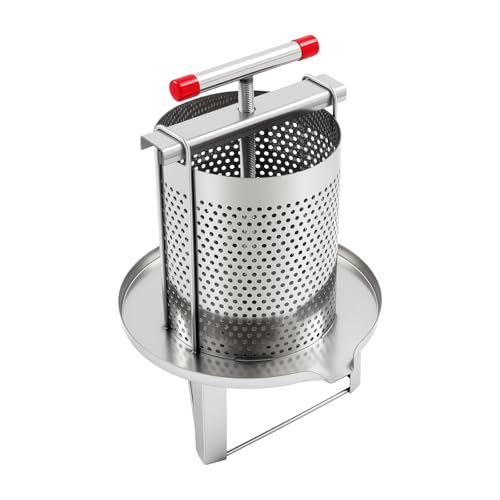 Fruit Wine Press, 3.2 Gallon Honey Press Extractor | Beeswax Presser, Fruit Apple Crusher, Manual Juice Maker, Apple Cider & Nature Juice Making - color: Style 1