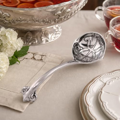 Arthur Court Fleur-De-Lis Serving Ladle - Elegant Aluminum Spoon for Punch and Soup - 12 Inch Long - size: 12 inches Fleur-De-Lis