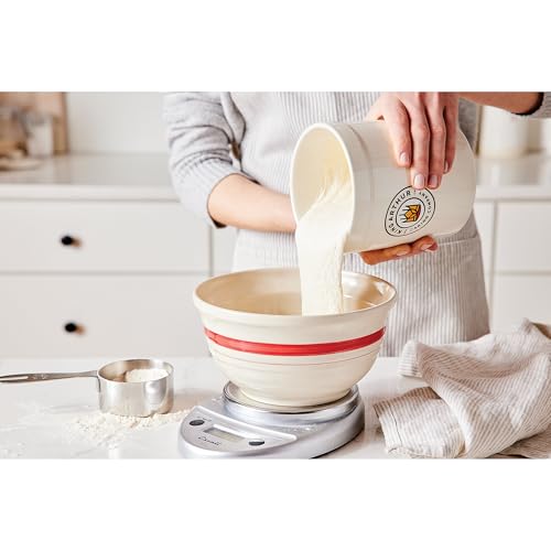 King Arthur Baking Company Classic Sourdough Storage Crock, Ceramic, Non-Reactive Glaze, 1-Quart Capacity - size: 1-Quart Capacity, Ceramic