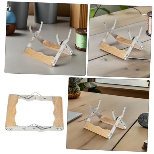 Uonlytech 4pcs Stainless Steel Beekeeping Hive Frame Gripper Tool with Wood Handle for Honey Harvesting and Hive Inspection Beehive Frame Clamp Lifter for Beekeepers