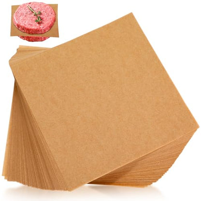500pcs 6x6in Squares Patty Paper, Parchment Paper Squares Sheets, Unbleached Parchment Wax Sheets, Heavy Duty & Non-stick for Separating, Cookies, Storing Foods Wrapping Candies