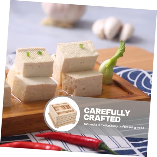 Luxshiny Homemade Tofu Mold Wooden Press Tool for Diy Bean Curd Safe and Kitchen Appliance for Making Fresh Tofu for Home Chefs