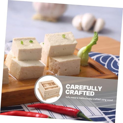 Luxshiny Homemade Tofu Mold Wooden Press Tool for Diy Bean Curd Safe and Kitchen Appliance for Making Fresh Tofu for Home Chefs