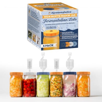 Fermentaholics Airlocks With Grommets Set – 4 Airlocks and 8 Grommets for Homemade Wine, Beer, Cider, Kimchi, Sauerkraut – Preserving, Brewing, Fermenting - size: 3-Piece Airlocks With Grommets Set