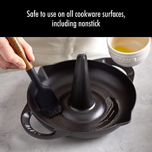 Staub Silicone with Wood Handle Cooking Utensil, Pastry Brush