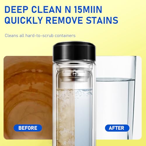 Water Bottle Cleaning Tablets, 36 Pack Bottle Clean Tablet Hydration Bladder Cleansing Tablets for All Plastics and Glass Drinking Containers - size: 1 Count (Pack of 36)