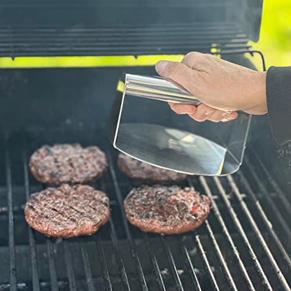 Outset Burger Smasher, Stainless Steel, 6" Grill Burger Press - size: 6" Burger Smasher