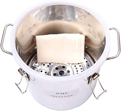 2 Pots Stainless Steel Still 8Gal/30Liters Water Alcohol Distiller Home Brew Kit Wine Making Supplies for DIY Brandy Whisky Vodka Distilled Water, Silver - size: 8 Gallon 30 Liters