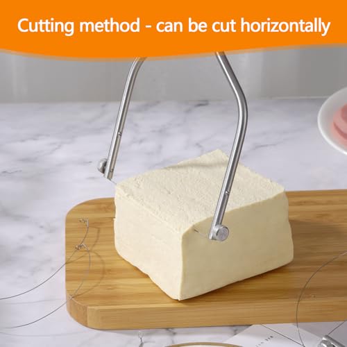 Cheese Slicer & Cheese Cutter Stainless Steel Cheese Slicers with Cutting Wire replacement device & 4 Replacement Wires.for Block Cheese, Butter & Fruit etc.