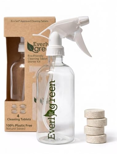 Eco Tabs Multi Surface Cleaner Concentrate – All Purpose Cleaner Concentrate Refill Kit Includes 4 All Purpose Cleaner Tablets + Multi Surface Cleaner Spray For Kitchen, Bathroom & Glass