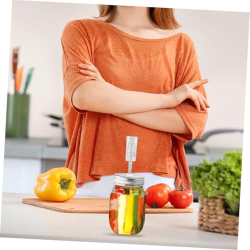 Artibetter Fermenting Lid Kit for 87mm Mason Jars, Includes 1 Lid and 1 Fermenter Airlock, Food-grade Silicone, Compatible with Wide Mouth Jars for Home Fermentation and Pickling Random Color