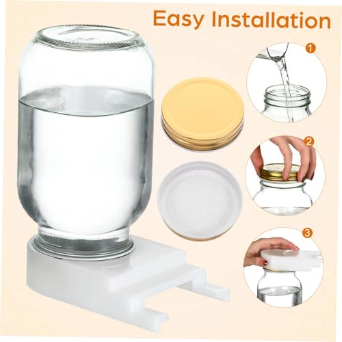 5pcs Bee Water Dispenser Lids Multifunctional Beehive Watering Station for Easy Hydration Compatible with Hive Entrance Feeders Sturdy Beekeeping Tool for Bees