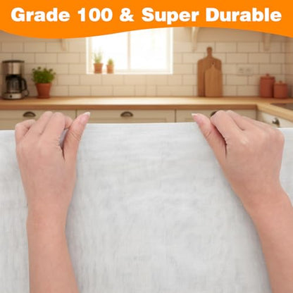 48 Pcs 20x20 Inches Grade 100 Cheese Cloths Unbleached Cotton Muslin Cloth for Straining Reusable Hemmed Cheesecloth for Cooking, Baking, Juicing, Cheese Making, and Coffee Brewing