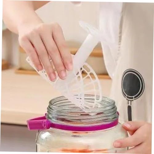 SHOWERORO Fermenting Jar Helper Pickle Press Tool 2pcs Plastic Press Plates Fast Easy Pickling Kitchen Essential