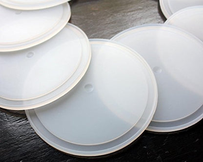 Leak Proof Platinum Silicone Sealing Lid Inserts/Liners for Mason Jars (10 Pack, Wide Mouth) - size: Wide Mouth