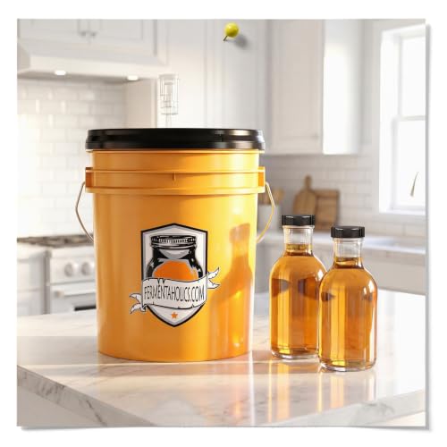 Fermentaholics 38mm Kombucha Airtight Re-usable Secondary Fermentation Lids – Poly Seal Screw Caps for 38mm Store-Bought Kombucha Bottles, Growlers, Homebrew, Mead, Cider, Water Kefir, Black (8)
