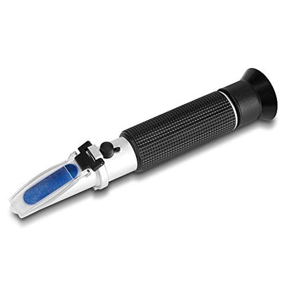 Meter Refractometer, Professional Handheld Alcohol 0-80% Test Refractometer Tester Refractometer Hydrometer with Automatic Temperature Compensation Function for Brewing Beer Wort