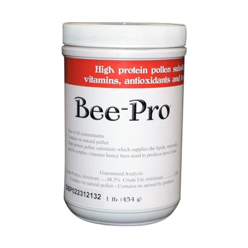Mann Lake FD203 Bee-Pro Pollen Substitute, High Protein, Boosts Brood, Healthy Colony, Free from Animal by-Products, Rich in Vitamins & Amino Acids, 1 Lb Canister - size: 1-Pound