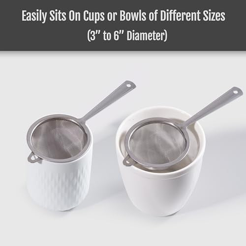 Matcha Sifter | Tea Strainer | Very Fine Mesh | Stainless Steel | Eliminate Clumps In Matcha Green Tea Powder