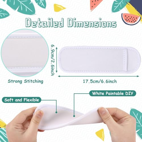 JANYUN Ice Pop Sleeves, 24 Pack Sublimation Blanks Popsicle Holder Reusable Freezer Pop Holders Bags Neoprene Popsicle Holders for Kids Adults Heat Press Transfer - color: White