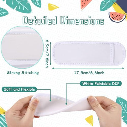 JANYUN Ice Pop Sleeves, 24 Pack Sublimation Blanks Popsicle Holder Reusable Freezer Pop Holders Bags Neoprene Popsicle Holders for Kids Adults Heat Press Transfer - color: White