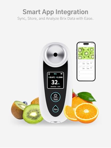 Brix Refractometer with ATC – 0–55% Range, Portable Sugar Tester for Durian, Syrups, Fruits, Juice, Home Brewing & Field Testing