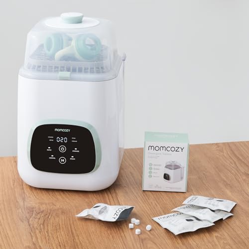 Momcozy KleanPal Pro 120 Tablets & 7-in-1 Silicone Bottle Brush Cleaning Kit