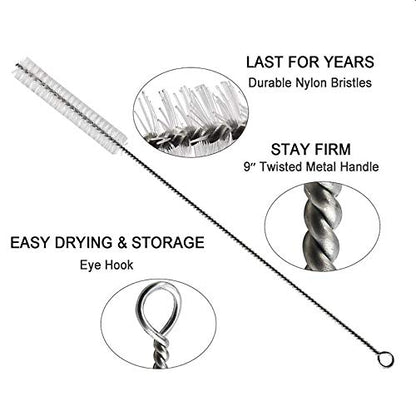 Professional 14" Stainless Steel Spring-Loaded Bottle Filler Pro-Grade Kit with 6.5ft NSF Tubing & Cleaning Brush – Homebrew Equipment for Beer, Wine, Kombucha, and More