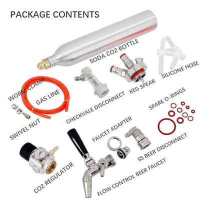 Brewing Equipment Master Mini Keg Beer Tap Kit Portable Mini Beer Keg Soda Gas Supply Build Your Own Mini Keg Package NO Mini Keg No CO2 Cartridge Brewing Equipment