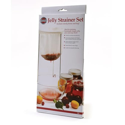 Norpro, White & Silver Strainer Stand, 12in/30.5cm high and 6.5in/16.5cm