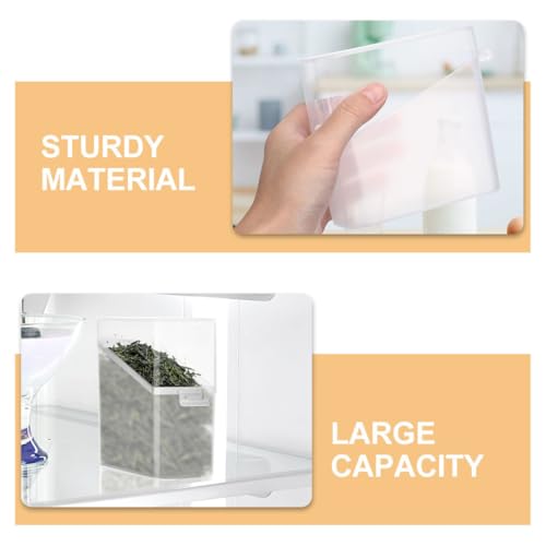 Veemoon 2pcs Cheese Keeper Boxes with Lids, Fridge Storage Containers for Sliced Cheese and Tea Bags, Reusable Food Storage for Kitchen Organization